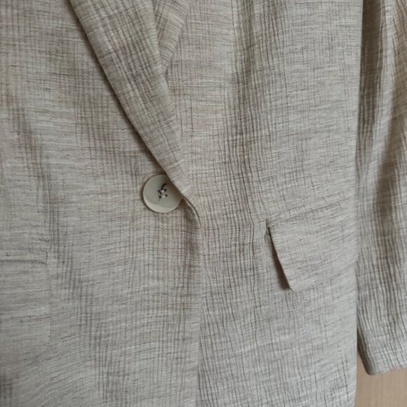 NWT Zara Light Beige Ottoman Blazer w/ Belt XS - Picture 7 of 7